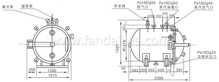 圆形静态真空干燥机结构示意图